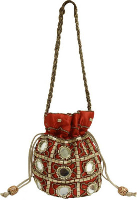 

HideCrusH bag for women Potli(Red)