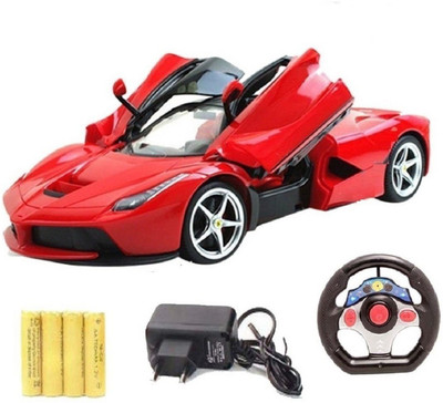 

Variety Gift Centre Gravity Sensing Steering Remote Control Ferrari R/C Car with Openable Doors and Rechargable Batteries.(Red)