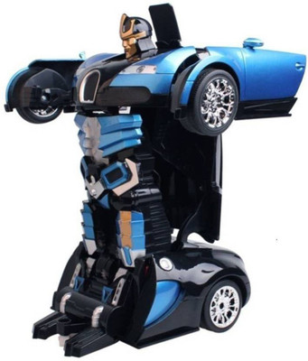 

M.A.PRODUCTS Remote Controlled one Button Car To Transformer to Car Converting Bugatti Style Transformer(Blue)