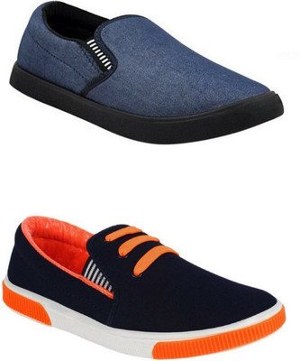 

Lee Won Men's 2 Pair Combo Loafers For Men(Multicolor