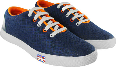

Blinder Men's Navy Blue Orange Mesh Casual Sneakers For Men(Navy