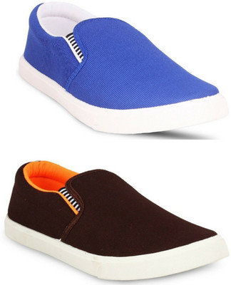 

Lee Won Men's 2 Pair Combo Loafers For Men(Multicolor