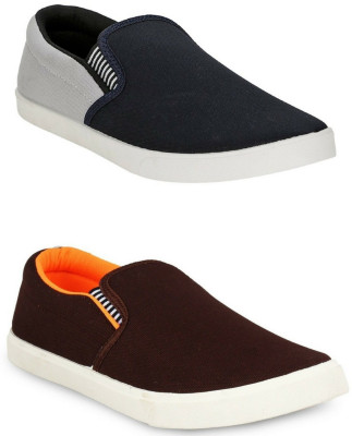 

Hotstyle Men's 2 Pair Combo Loafers For Men(Multicolor