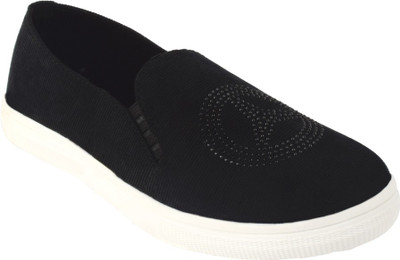 

Go India Store Slip On Sneakers For Women(Black