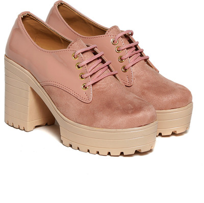 

Trendy Look SUEDE PATENT Casuals For Women(Pink, Peach