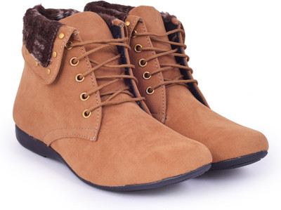

Trendy Look FUR Boots For Women(Tan