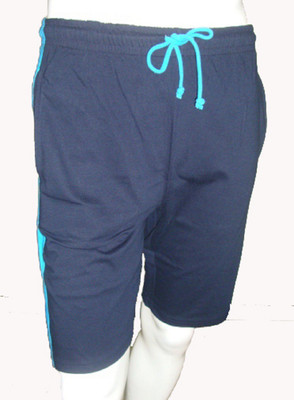 STABLE IMPEX Solid Men's Blue Basic Shorts available at flipkart for Rs.179