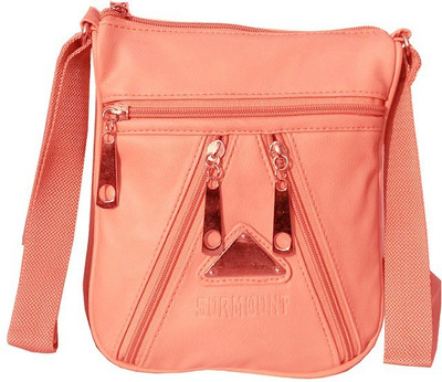 

surmount Girls Casual Pink Leatherette Sling Bag