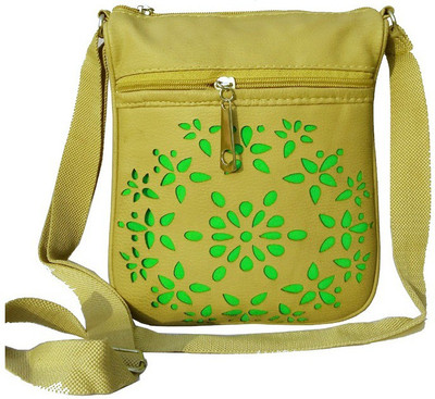 

surmount Girls Casual Green Leatherette Sling Bag