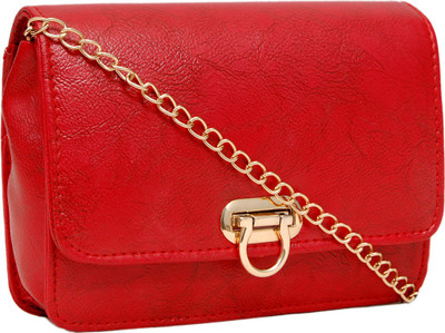 

Borse Women Evening/Party Red Leatherette, Metal Sling Bag