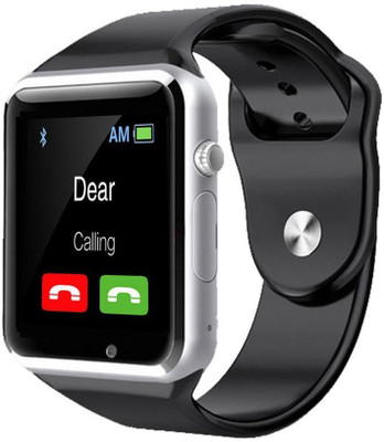 

CASVO Bluetooth Smart Watch Silver Smartwatch(Black Strap Free Size)