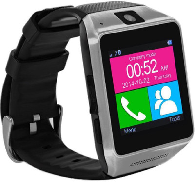 

Techno Frost DZ Silver Smartwatch(Black Strap Large)