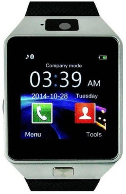 

Techno Frost DZ Silver Smartwatch(Black Strap Large)