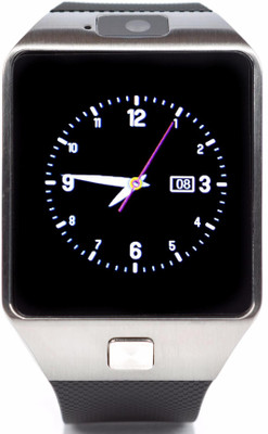 

Techno Frost DZ Silver Smartwatch(Black Strap Large)