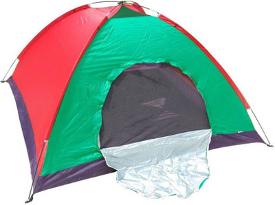 

Guru Kripa CAMPING TENT - 5 PSON Tent - For 5(Silver), Green;red