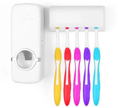 

RetailShopping Automatic Toothpaste Dispenser And Detachable Plastic Toothbrush Holder Plastic Toothbrush Holder(White, Wall Mount)