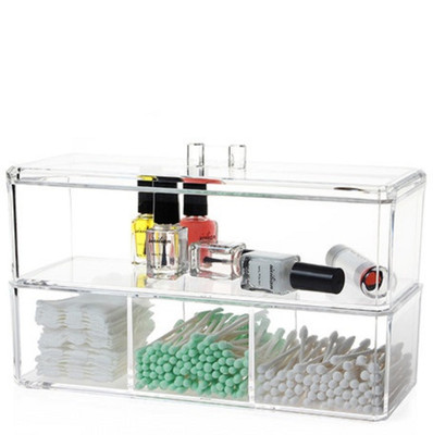 

ZEVORA Cosmetic Lipstick & Nail Polish Organizer 4 Suction Mini Makeup Vanity Box(White)