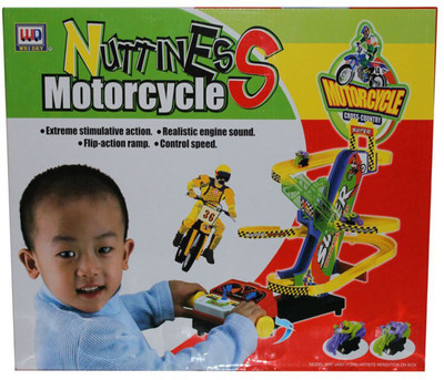 

GRAPPLE DEALS Nuttiness Motorcycle Track set Kids Favorite Track Game Bike game With Realistic motorcycle engine sounds.(Multicolor)