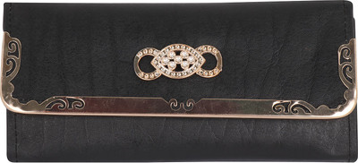 

Tulip Women Casual Black Artificial Leather Wallet(4 Card Slots)