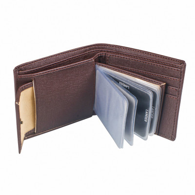 

LANDER Men Brown Genuine Leather Wallet(10 Card Slots)