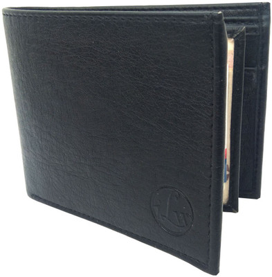 

ilw Men Black Genuine Leather Wallet(7 Card Slots)