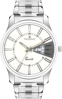THEODORE TDM16007 White Premium Stainless Steel Wrist Watch  - For Men   Watches  (THEODORE)