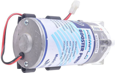 

BalRama Kemflo K48 RO Pump 100 GPD HF 1800 Imported Heavy Duty Pressure Kemflow Booster Pump Diaphragm Water Pump Motor with Pump Elbow 1/4"qc x 3/8"thread + Teflon Tape for RO UV UF Mineral Water Purifiers Filter Service Solid Filter Cartridge(0, Pack of