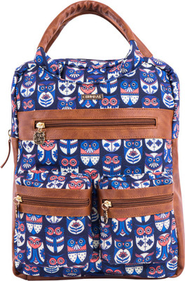 

Chumbak Flower Owl II 8 L Backpack(Blue)