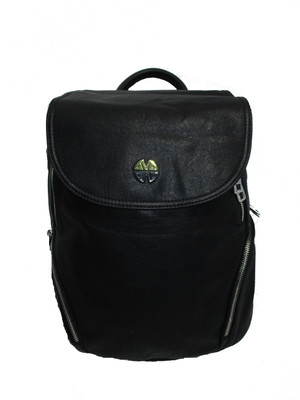 

Rahman Bags Faux Leather 18 L Backpack(Black)