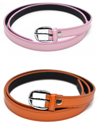 

Style Along Women Casual Pink, Orange Artificial Leather Belt, Orange;pink