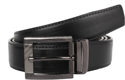 

micron Men & Women Casual Black Artificial Leather Reversible Belt