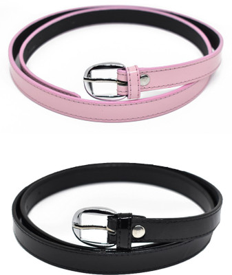 

Style Along Women Casual Pink, Black Artificial Leather Belt, Black;pink