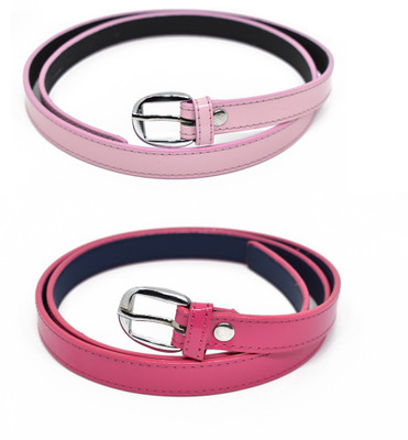 

Style Along Women Casual Pink Artificial Leather Belt