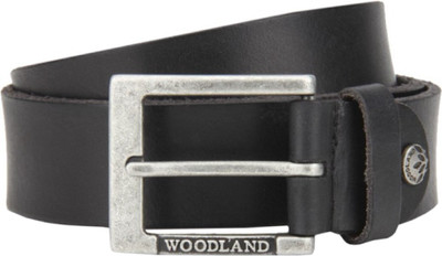 

Woodland Men Casual Black Genuine Leather Belt