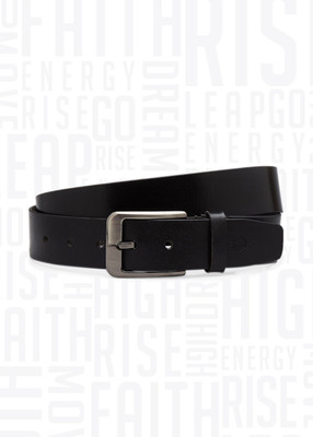 

Metronaut Men Casual Black Genuine Leather Belt, Black/brown