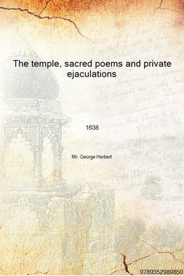 The temple, sacred poems and private ejaculations 1638 [Hardcover](English, Hardcover, Mr. George Herbert)