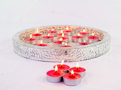 

Hosley Fragranced Rose Tea Light Candles (Set of 30) Candle(Red, Pack of 30)