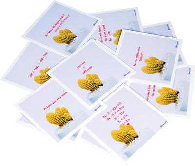 

STAWNCH 14 MATHS REASONS WHY I LOVE YOU ON VALENTINES DAY [SET OF 14 CARDS SIZE 4" X 4"] Greeting Card(Multicolor, Pack of 14)
