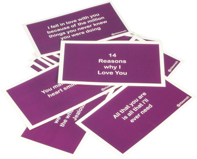 

Stawnch 14 Reasons why I Love You(set of 15 cards- 6x3.5in)Light Pink Greeting Card(Purple, Pack of 1)