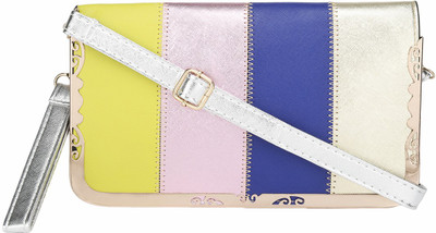 

BlackBird Casual Yellow, Brown, Silver Clutch, Brown;silver;yellow