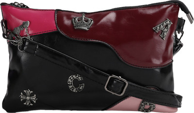 

BlackBird Casual Black, Maroon Clutch