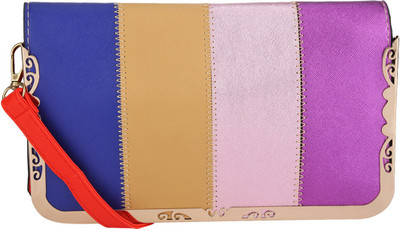 

Jsart Casual Blue, Pink, Orange Clutch, Blue;orange;pink