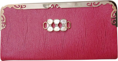 

Haryana Craft Casual Red Clutch