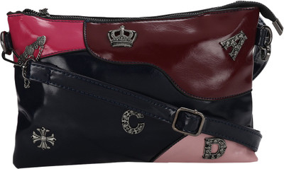 

BlackBird Casual Black, Maroon Clutch