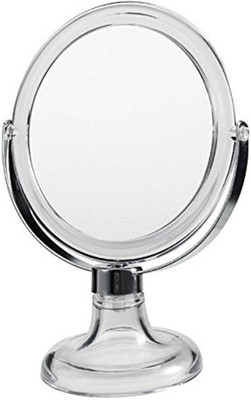 

Store2508 Clear Acrylic Magnifying Makeup Mirror Organizer Rotatable Dual Sided 3X Magnification
