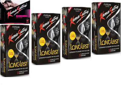 KamaSutra Kama Sutra Dotted and longlast Condom(Set of 5, 1S) available at flipkart for Rs.140