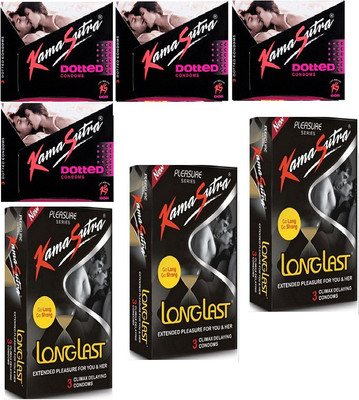 KamaSutra Dotted and longlast Condom(Set of 7, 1S) available at flipkart for Rs.175