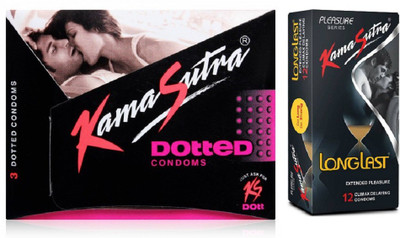KamaSutra Kama Sutra Dotted and longlast Condom(Set of 2, 15S) available at flipkart for Rs.115