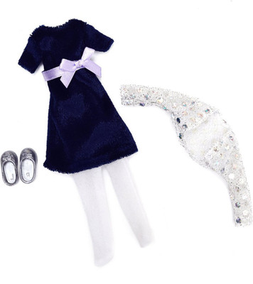 

Lottie Blue Velvet Accessory Set(Multicolor)
