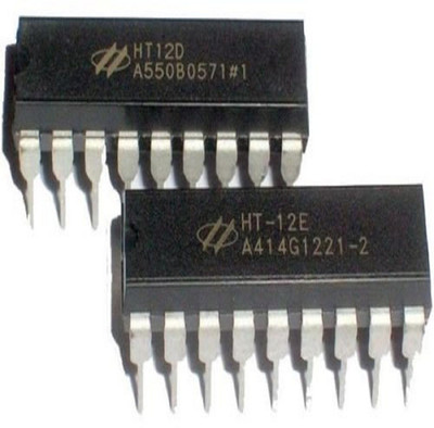 

TechWiz HT12E HT12D Encoder Decoder Pair for RF Modules IC base Educational Electronic Hobby Kit